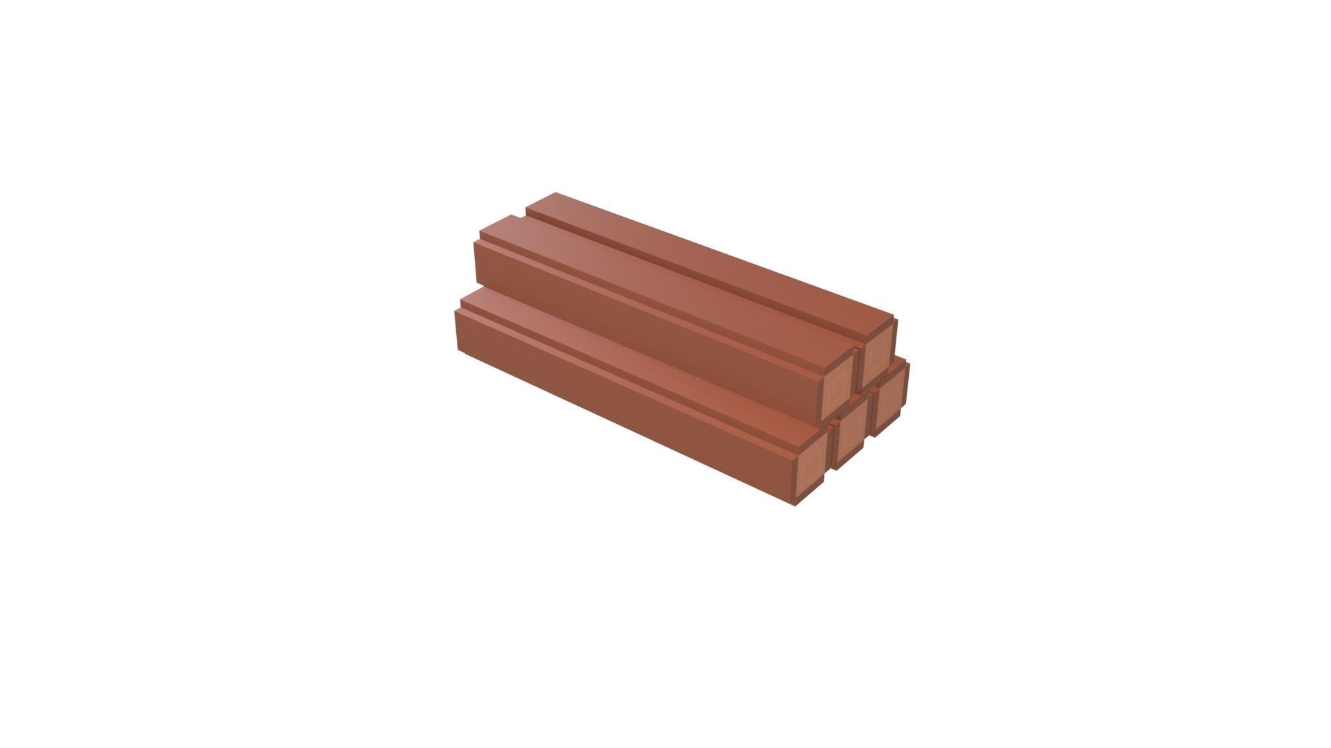 Voxel Wood Log v1 001 Low-poly 3D model_62