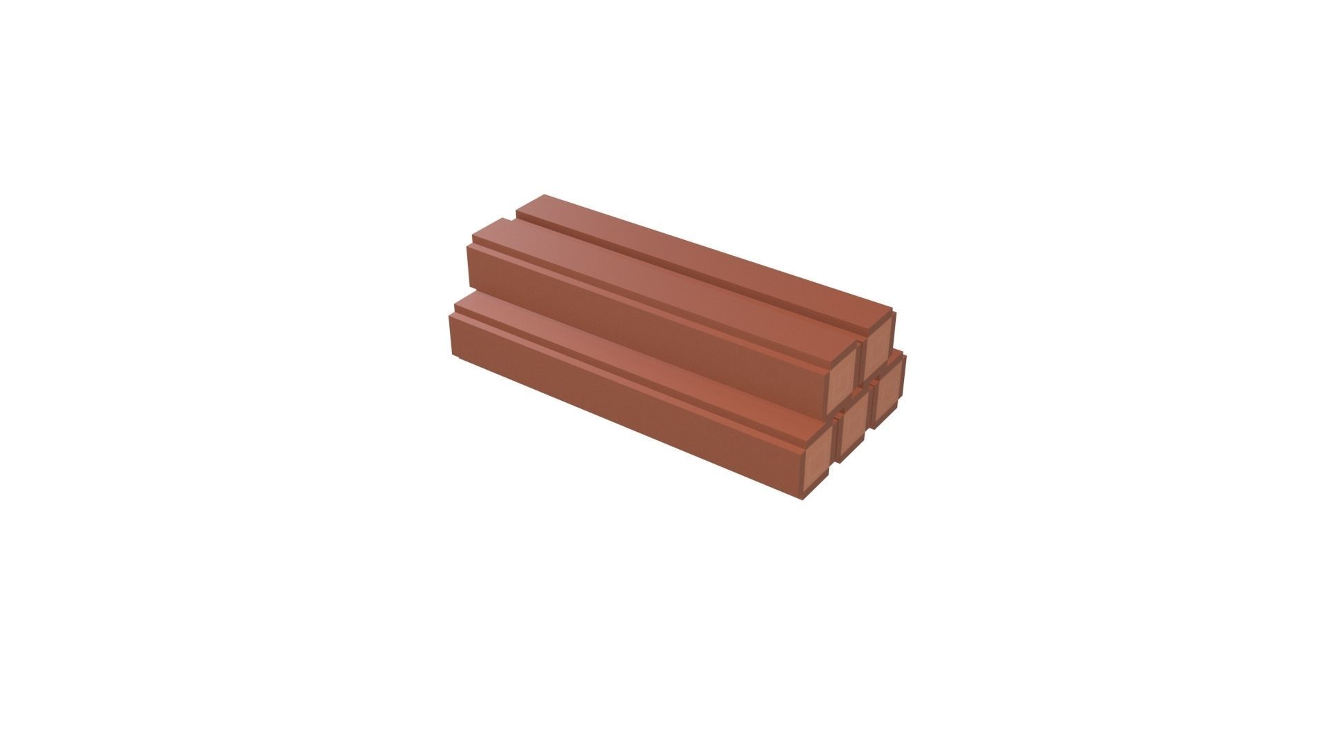 Voxel Wood Log v1 001 Low-poly 3D model_75