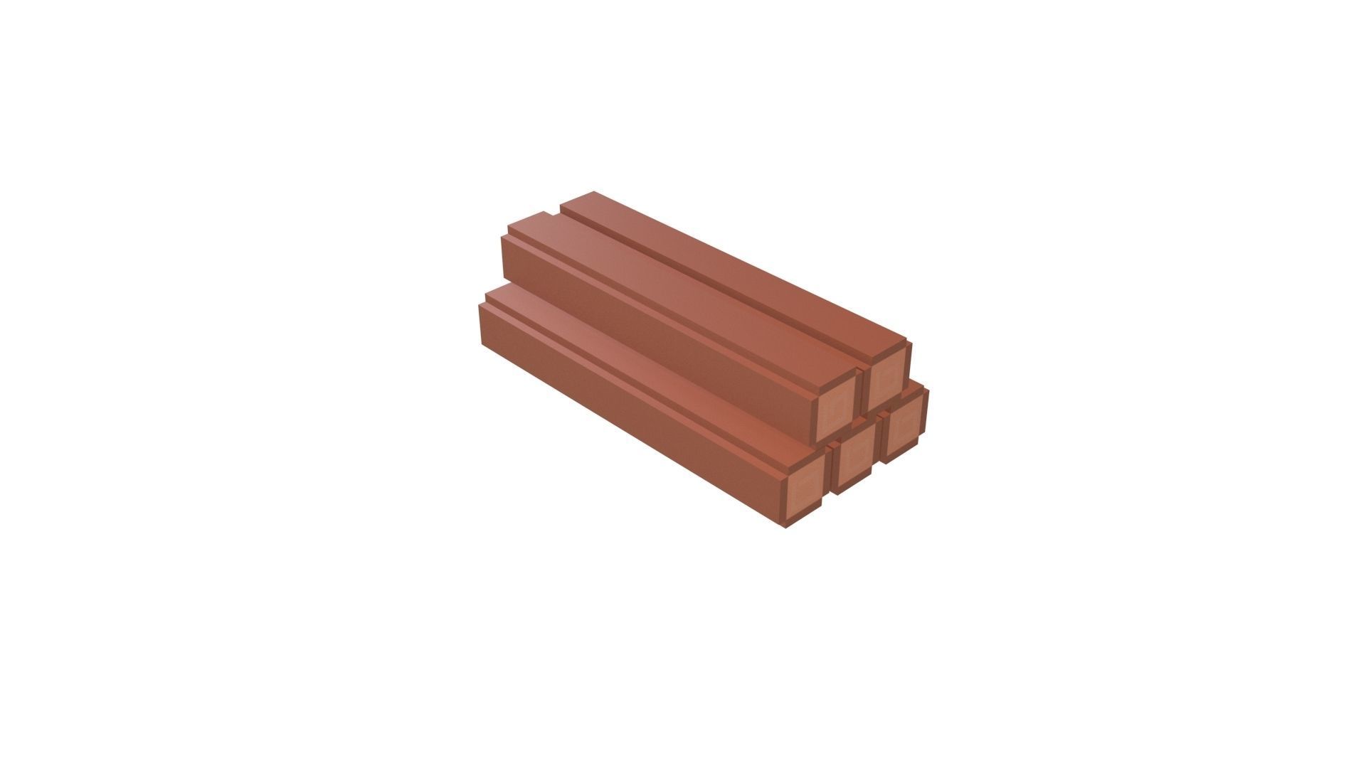 Voxel Wood Log v1 001 Low-poly 3D model_60