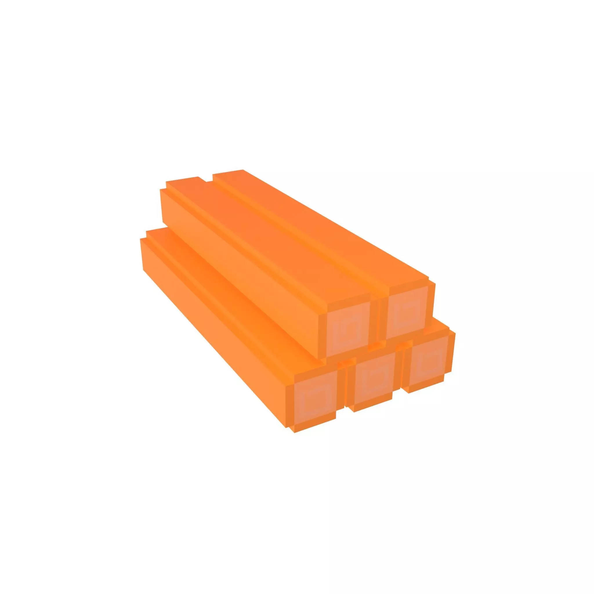 Voxel Wood Log v1 002 Low-poly 3D model_0
