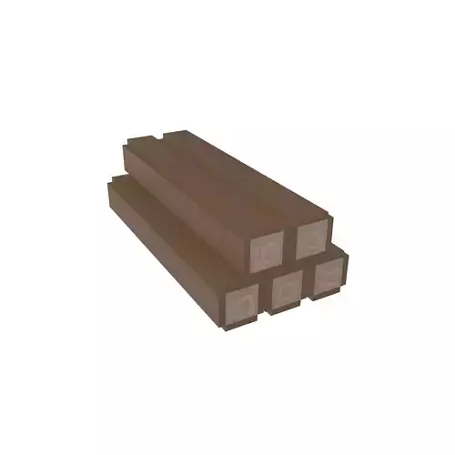 Voxel Wood Log v1 003 Low-poly 3D model