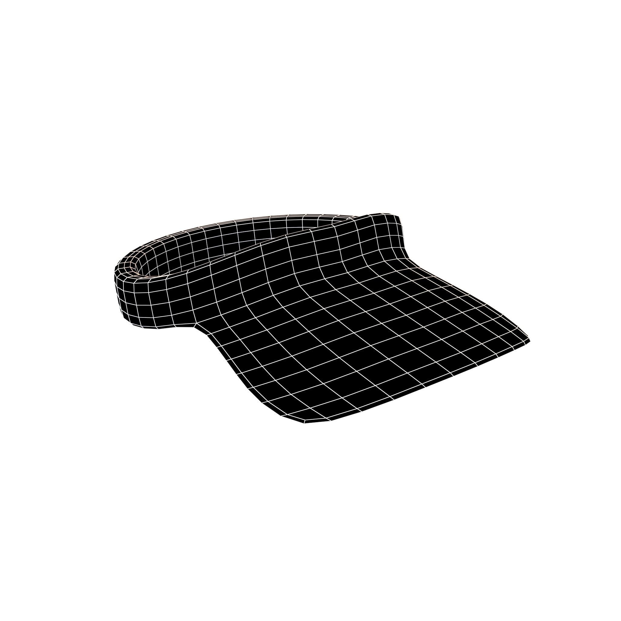 Visor Cap v1 004 Low-poly 3D model_4
