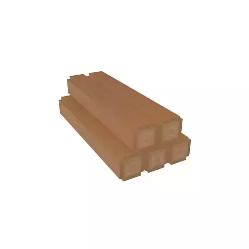 Voxel Wood Log v1 004 Low-poly 3D model
