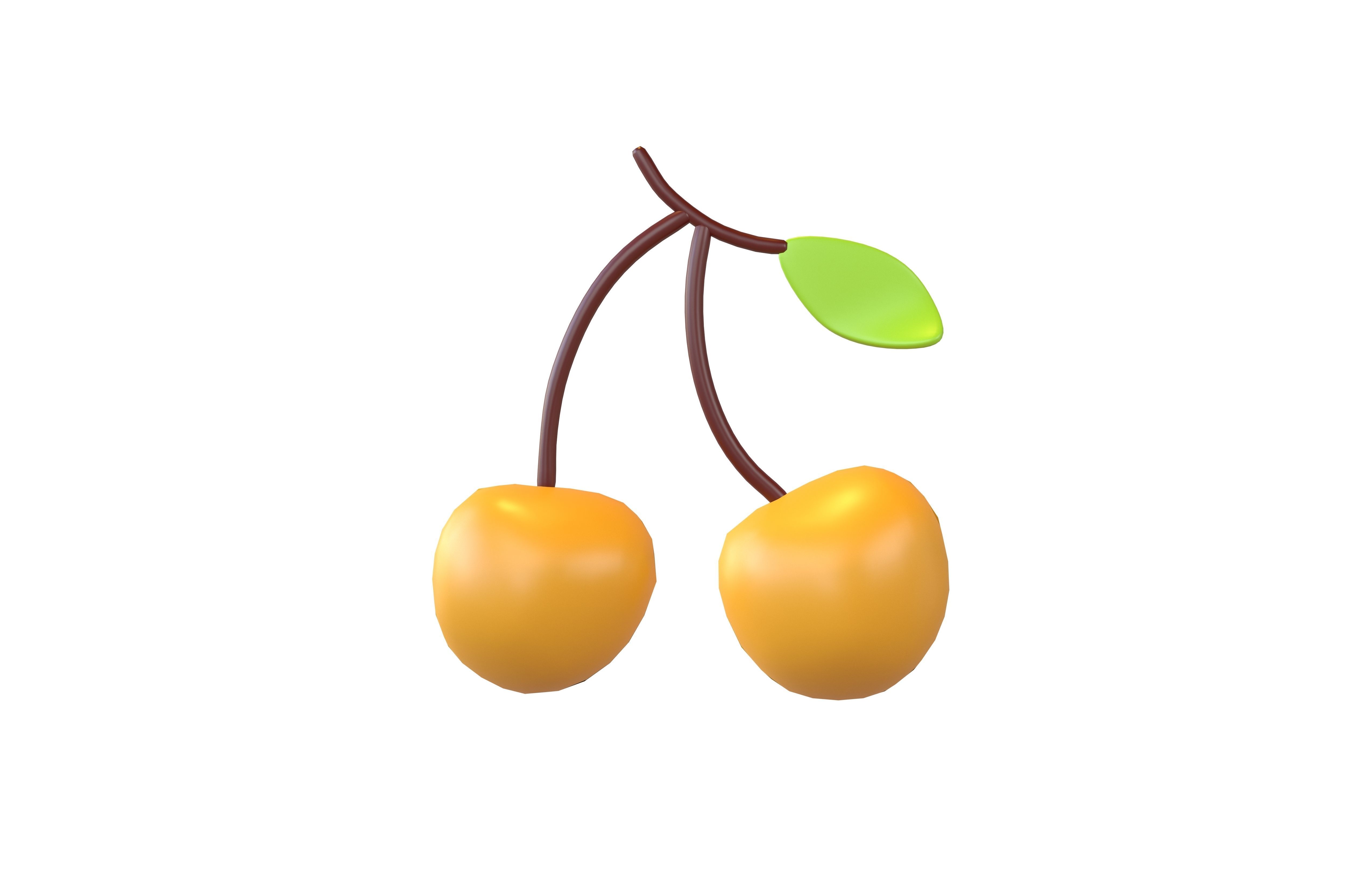 Cartoon Cherries v1 005 Low-poly 3D model_2