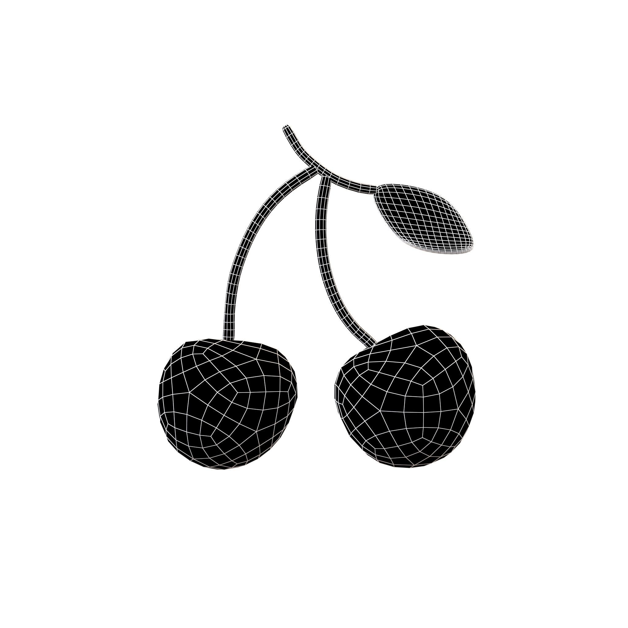Cartoon Cherries v1 005 Low-poly 3D model_5