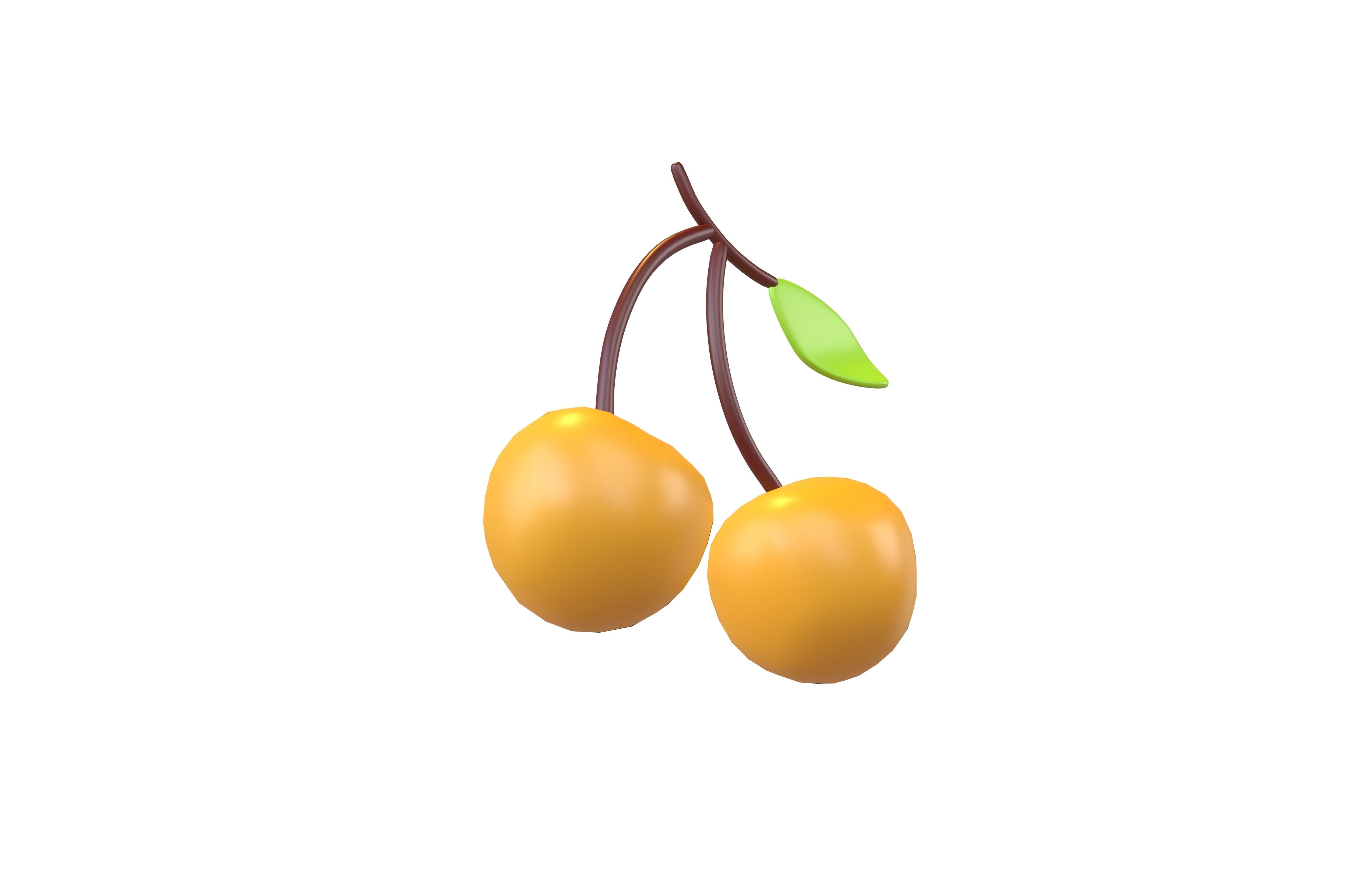 Cartoon Cherries v1 005 Low-poly 3D model_1