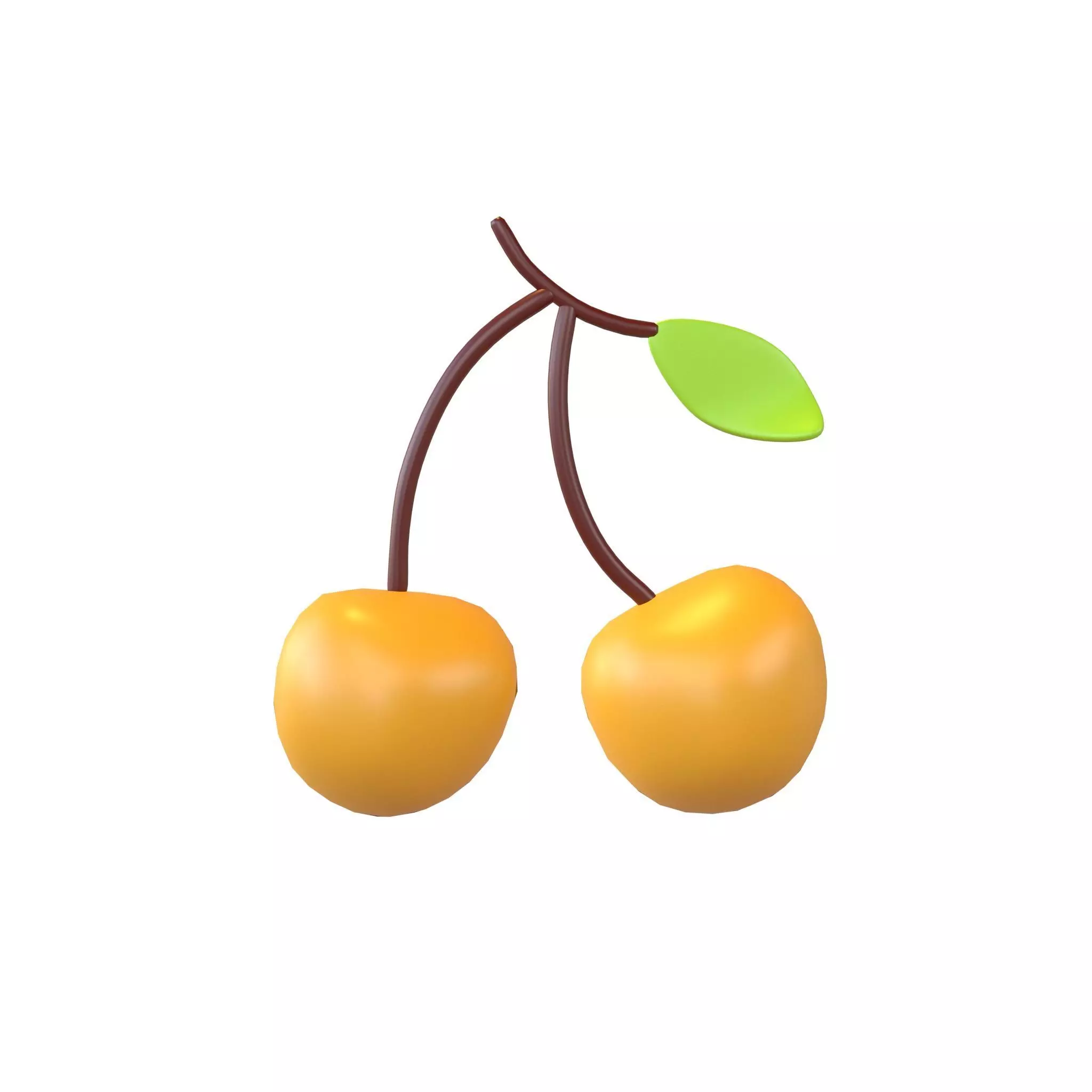Cartoon Cherries v1 005 Low-poly 3D model_0