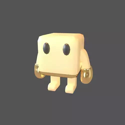 Cube Character 00004 Boxer Gold