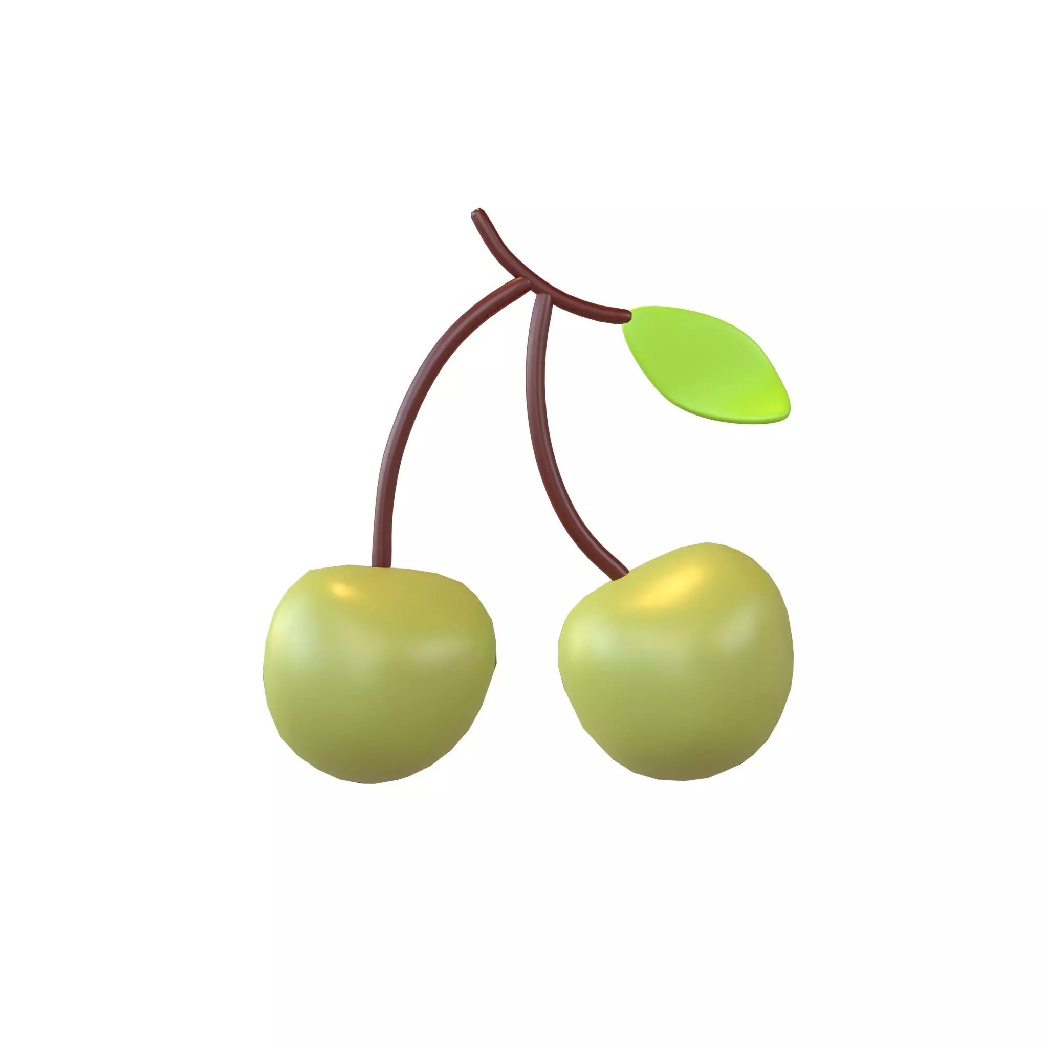 Cartoon Cherries v1 003 Low-poly 3D model_0