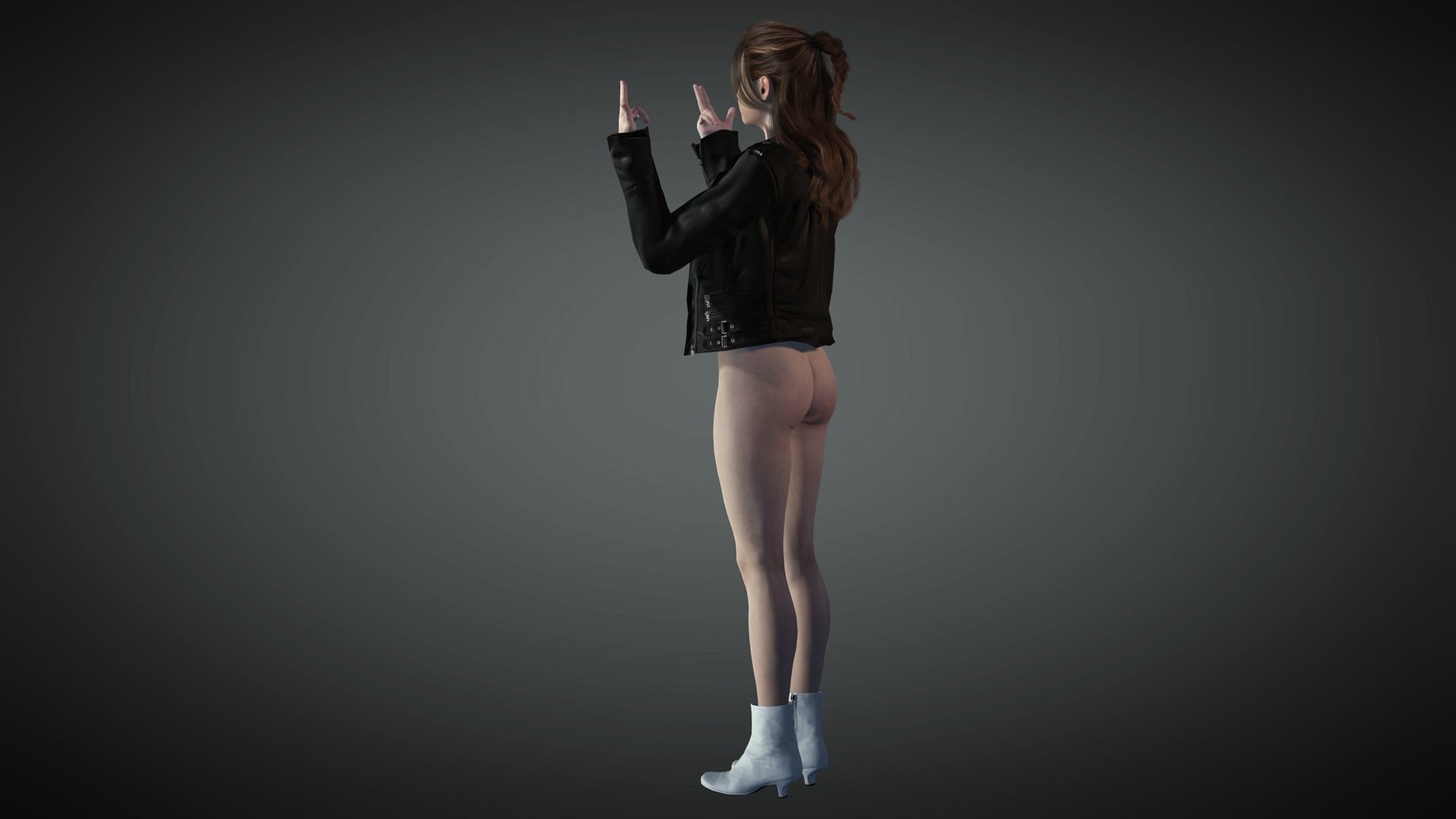 AAA Realistic Female Character 06 Low-poly 3D model_6