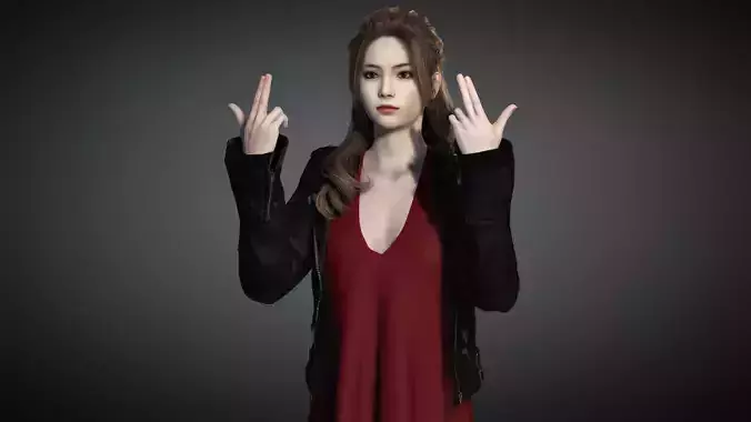 AAA Realistic Female Character 06 Low-poly 3D model