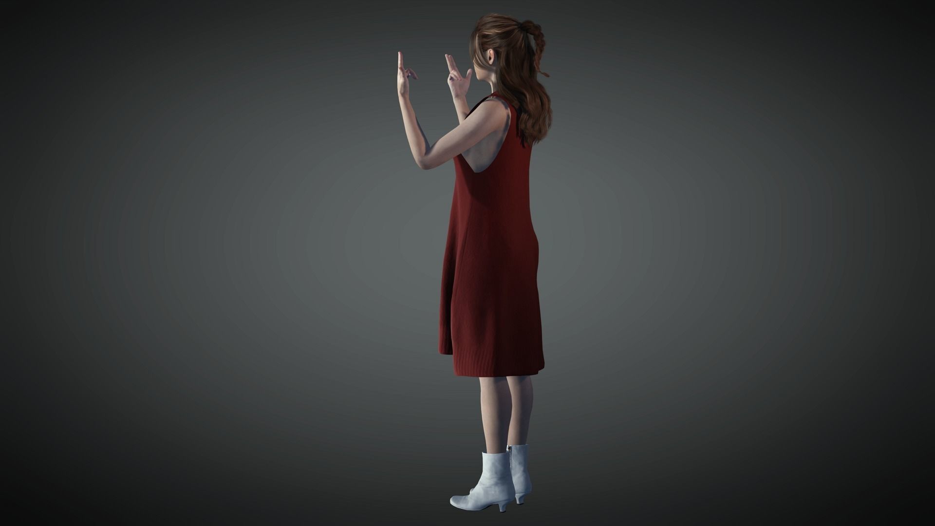 AAA Realistic Female Character 06 Low-poly 3D model_7