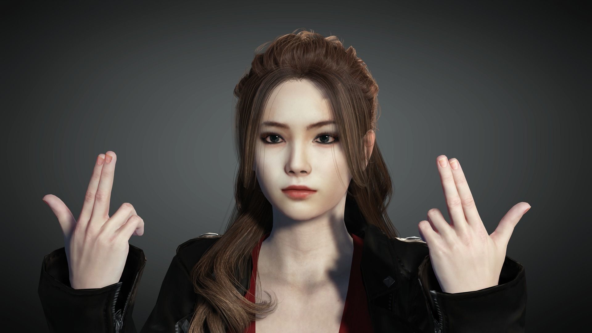 AAA Realistic Female Character 06 Low-poly 3D model_11