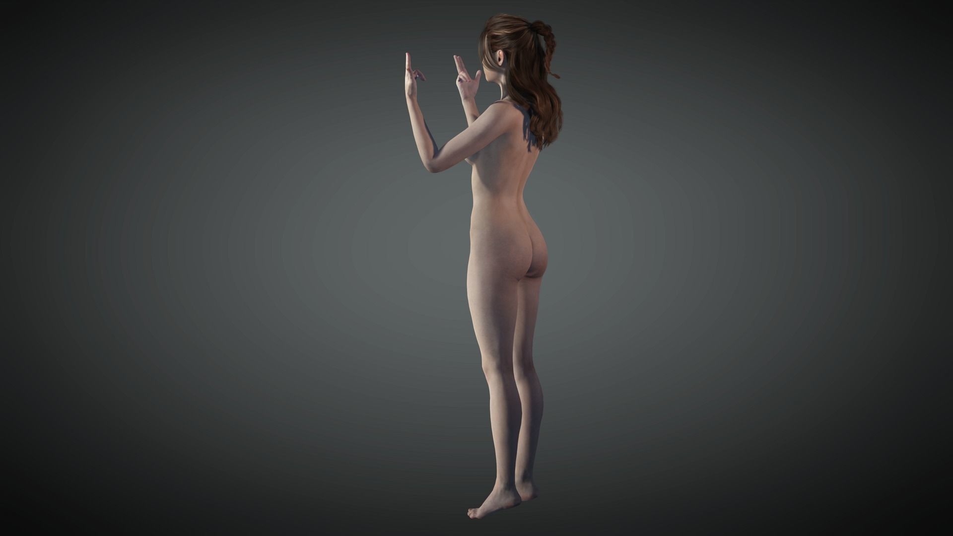AAA Realistic Female Character 06 Low-poly 3D model_8
