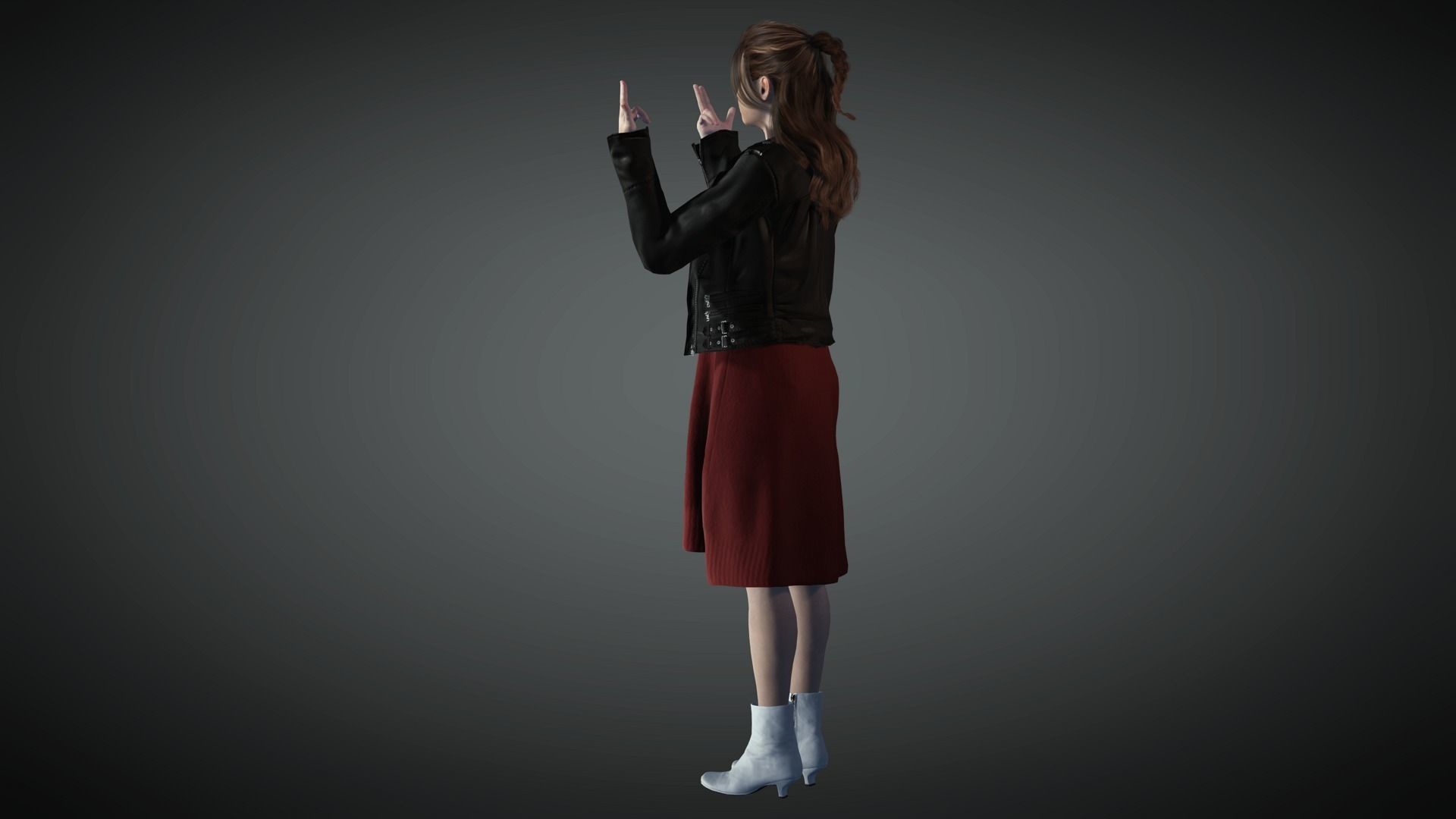 AAA Realistic Female Character 06 Low-poly 3D model_5