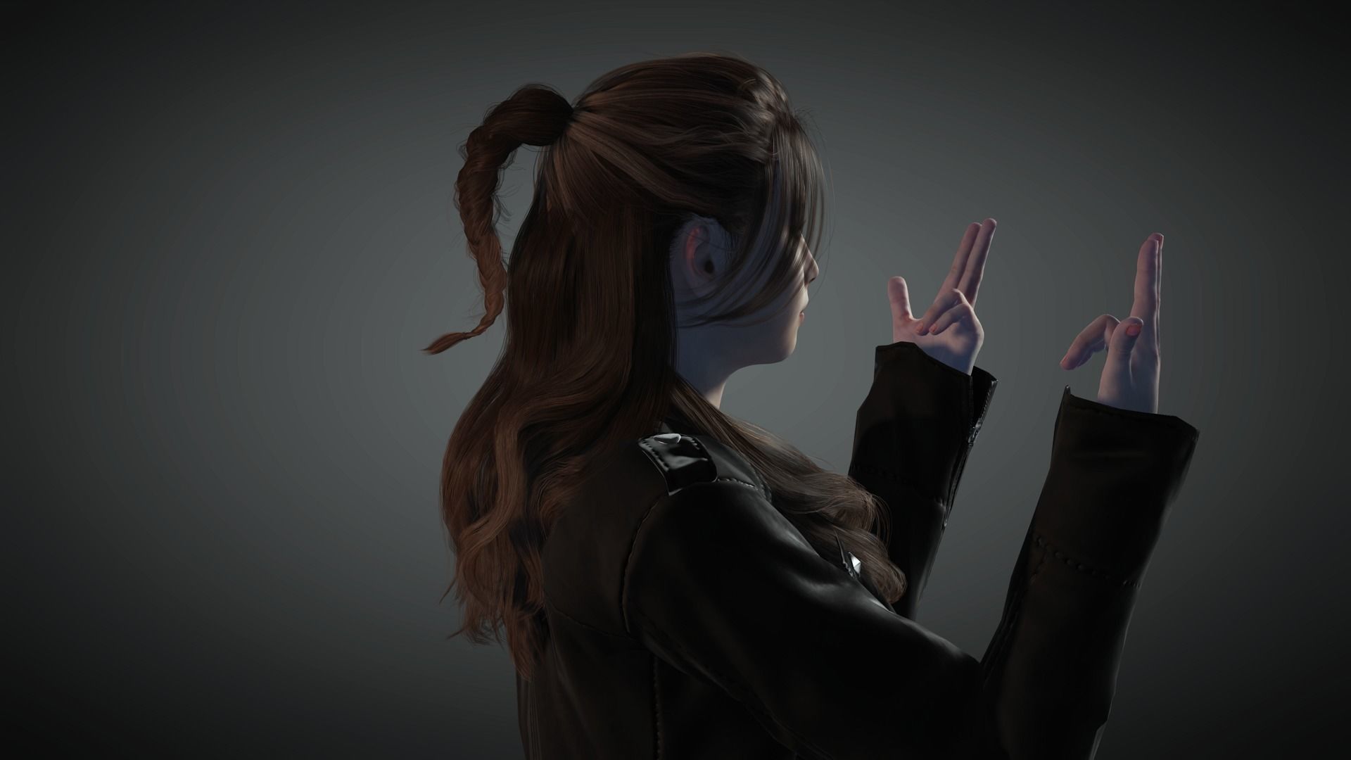 AAA Realistic Female Character 06 Low-poly 3D model_12