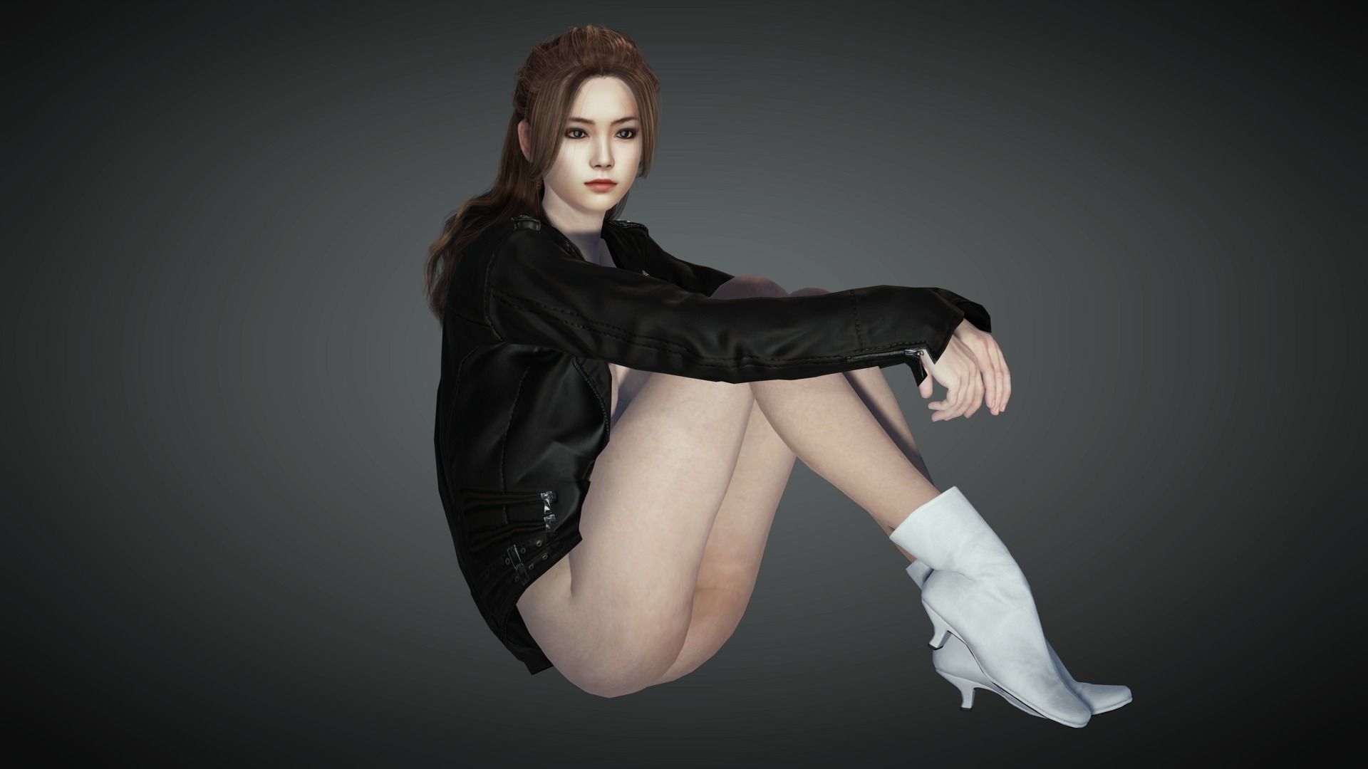 AAA Realistic Female Character 06 Low-poly 3D model_16