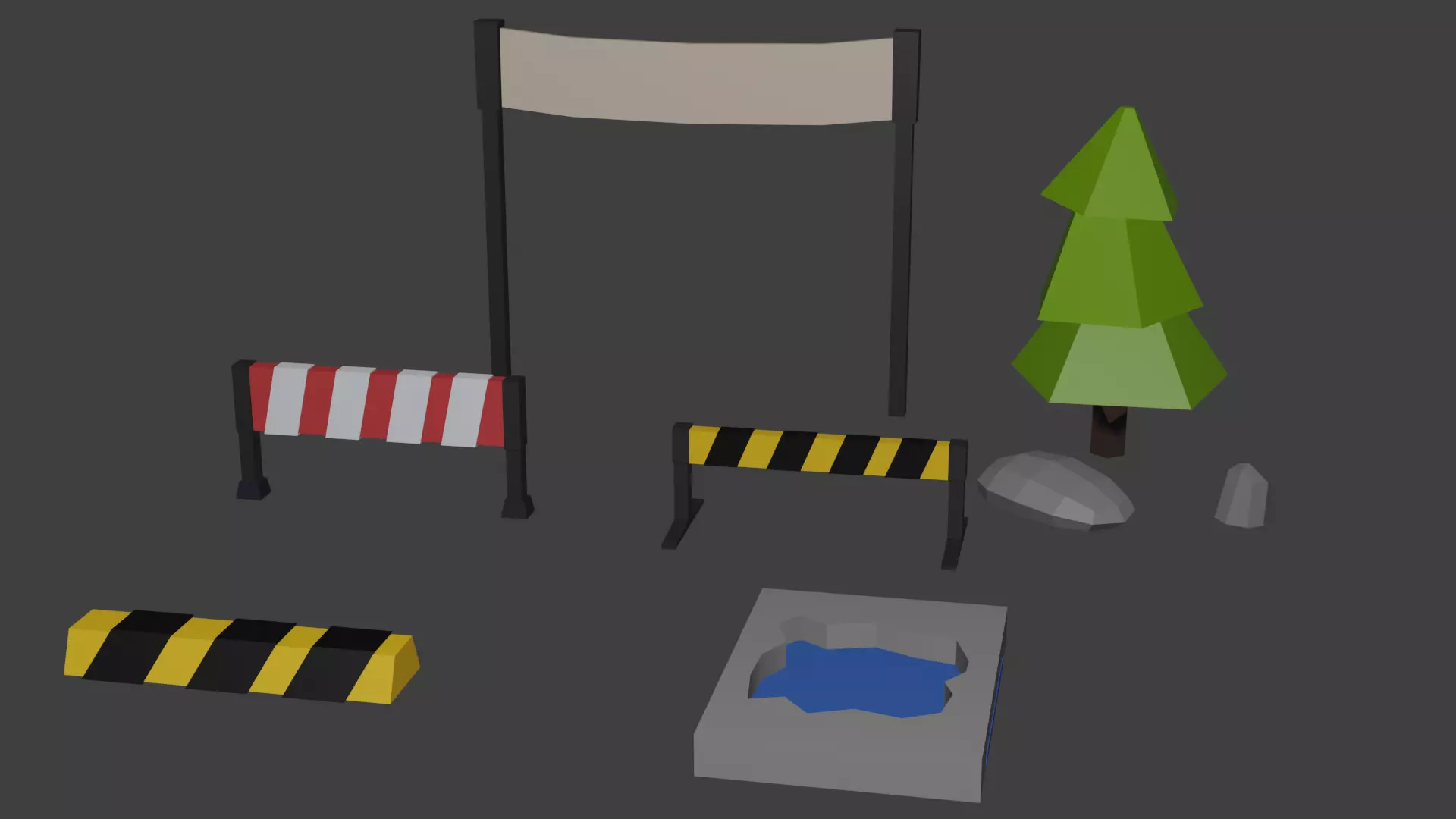 Street Pack Free low-poly 3D model