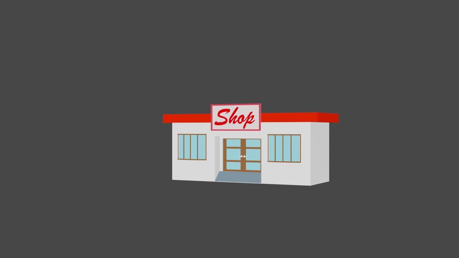 MiniShop shop free 3D model | CGTrader