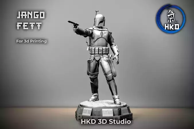 Jango Fett fan art  3d Print model Star Wars 3D print model