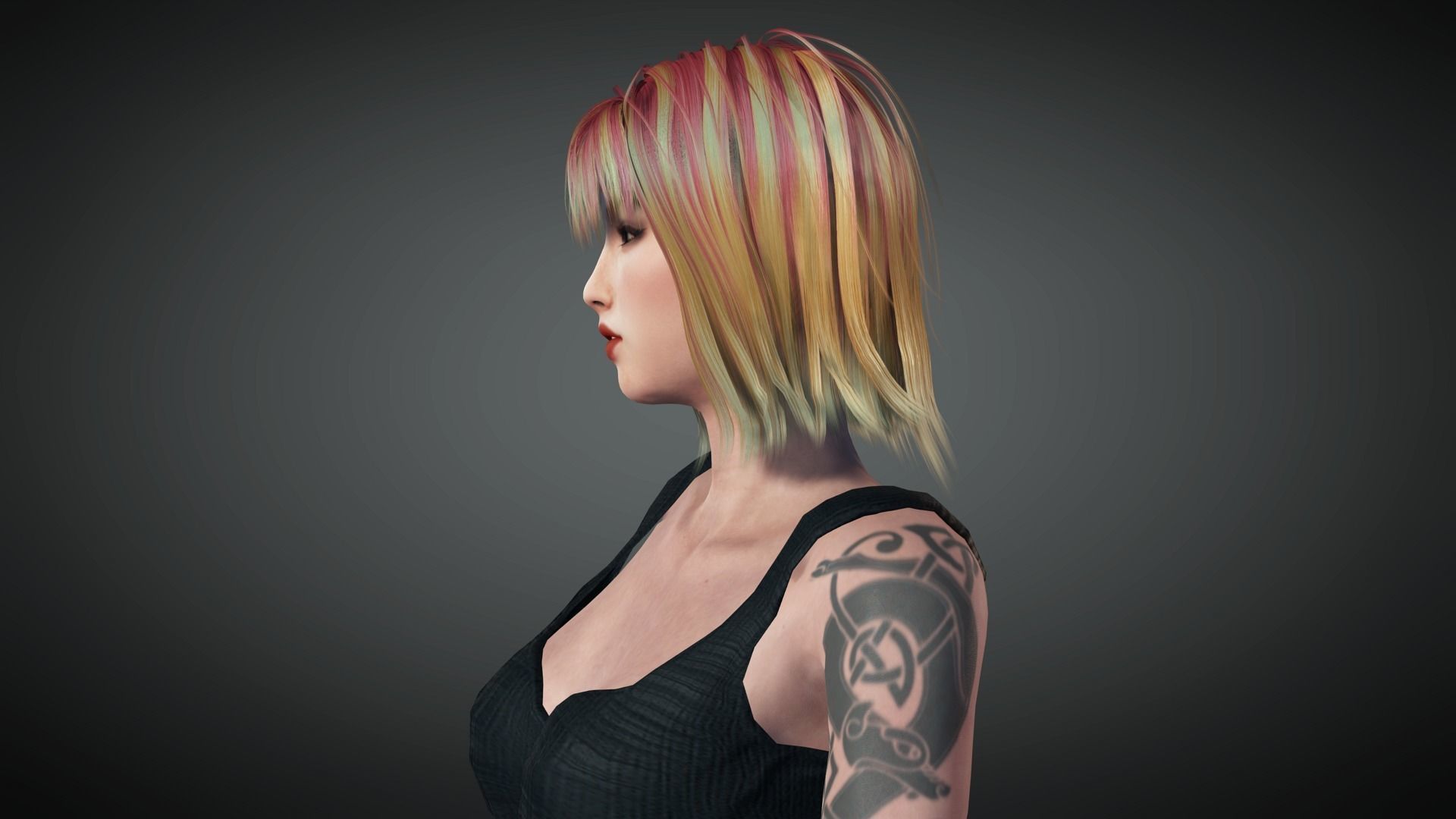 AAA Realistic Female Character 04 Low-poly 3D model_5