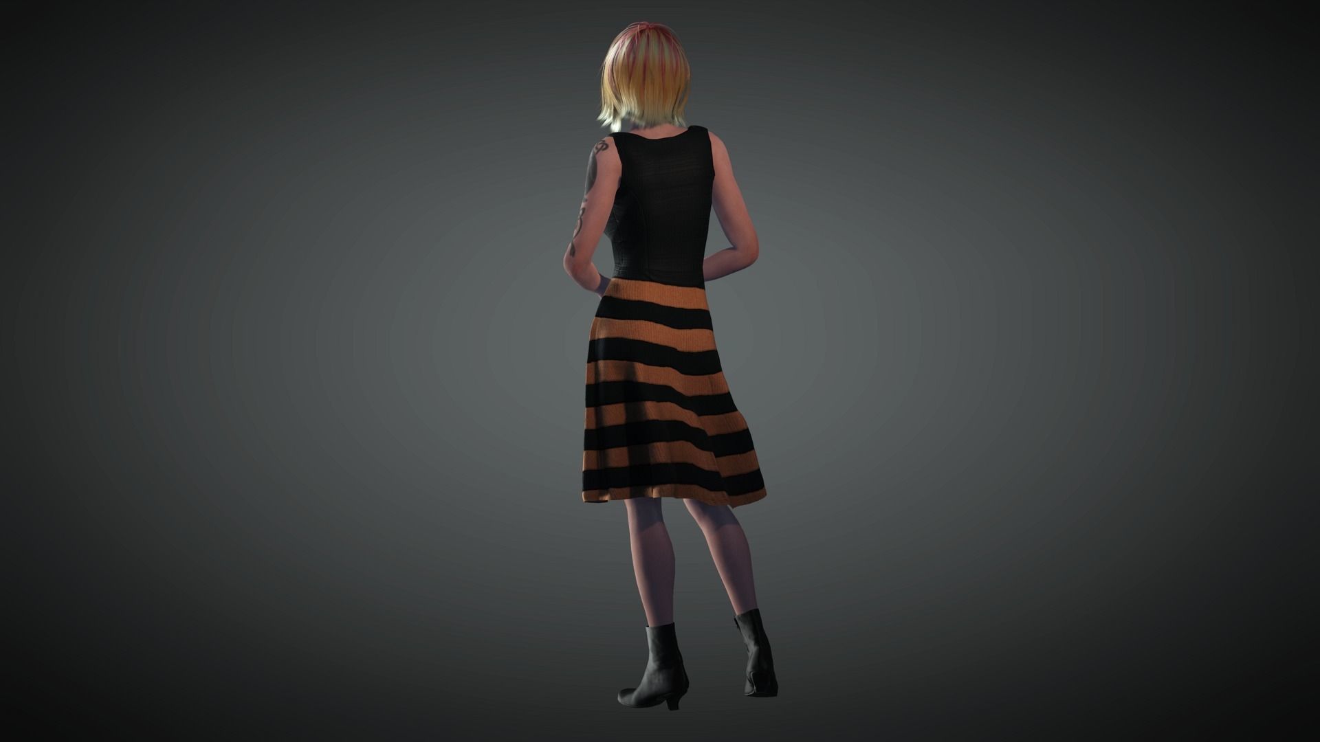 AAA Realistic Female Character 04 Low-poly 3D model_3