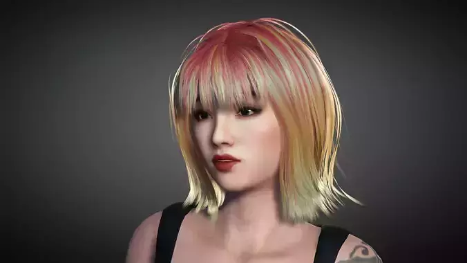 AAA Realistic Female Character 04 Low-poly 3D model