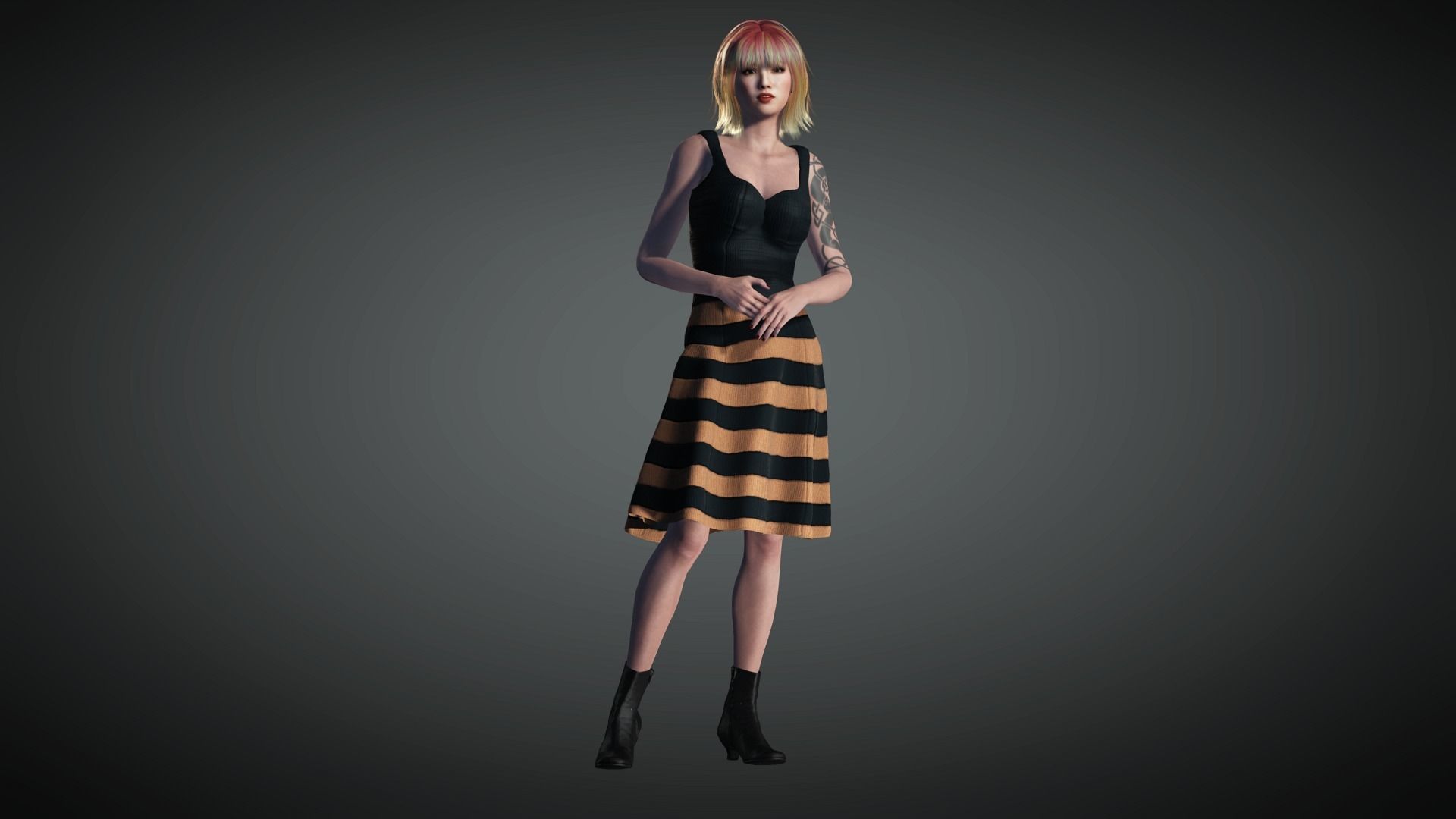 AAA Realistic Female Character 04 Low-poly 3D model_1