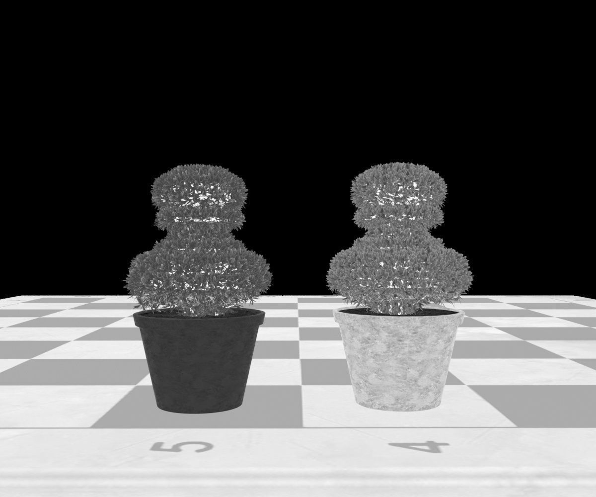 Boxwood in pawn form Low-poly 3D model_5