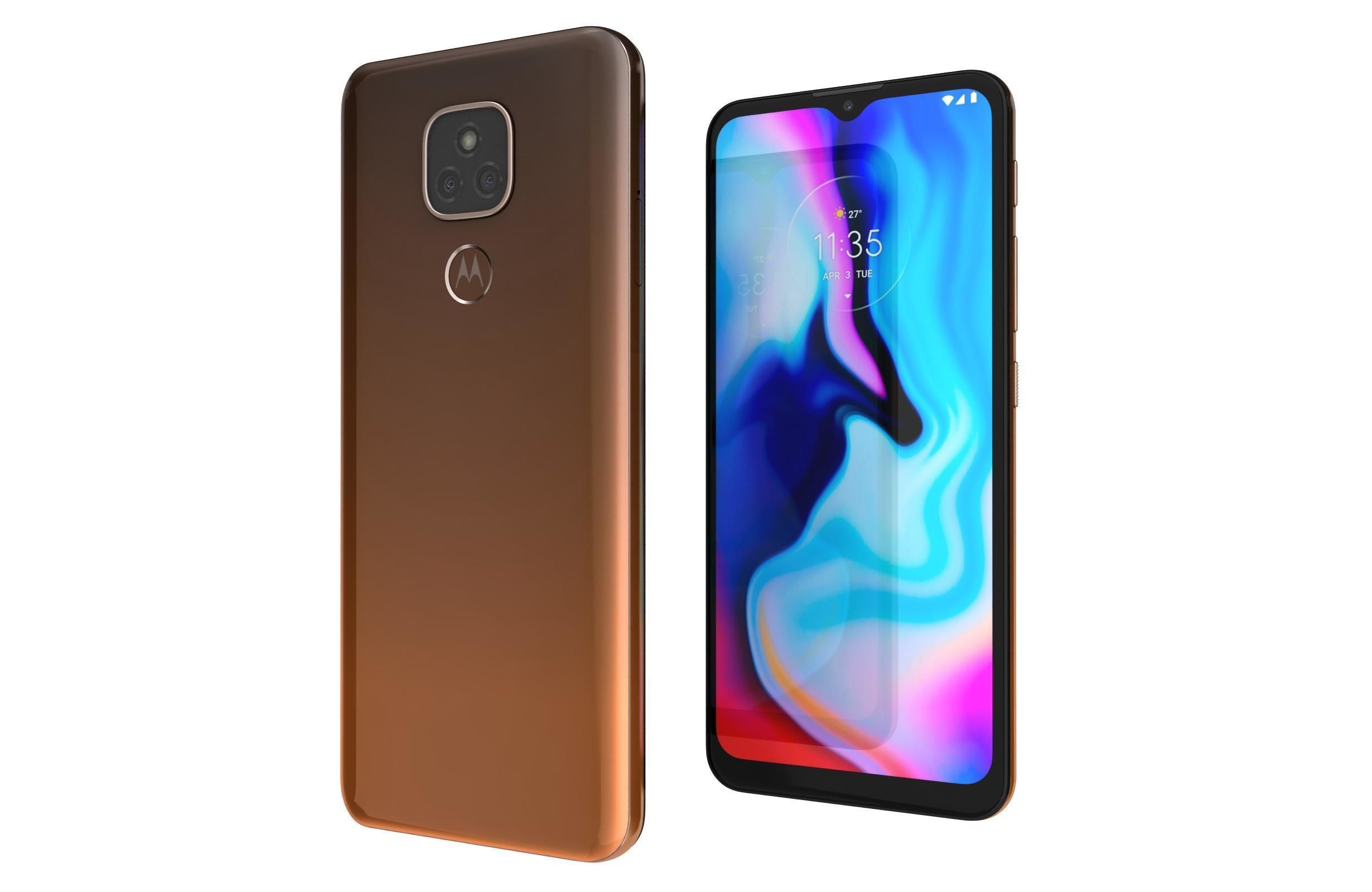 Motorola Moto E7 Plus Amber Bronze 3D model_7