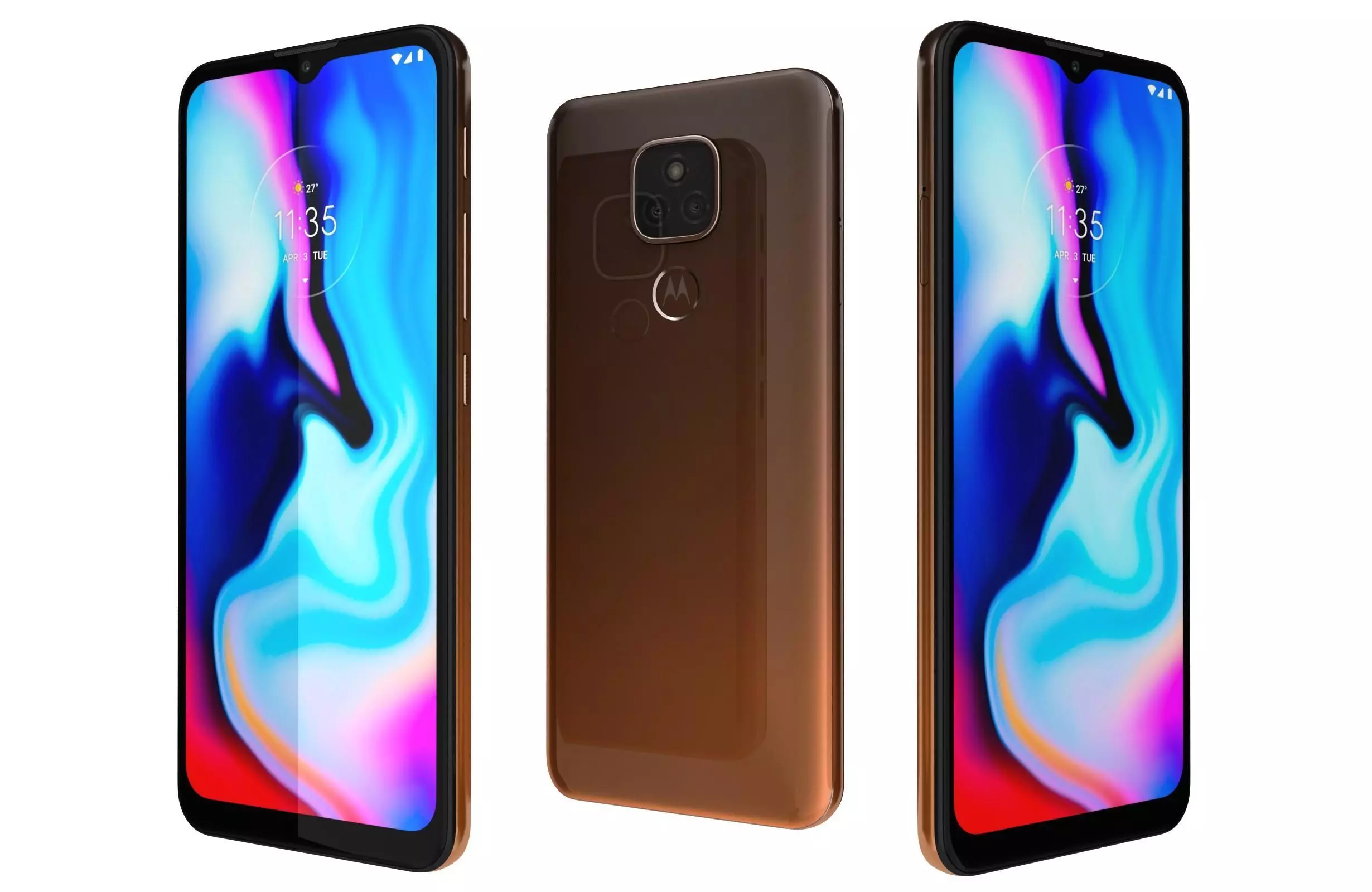 Motorola Moto E7 Plus Amber Bronze 3D model_0