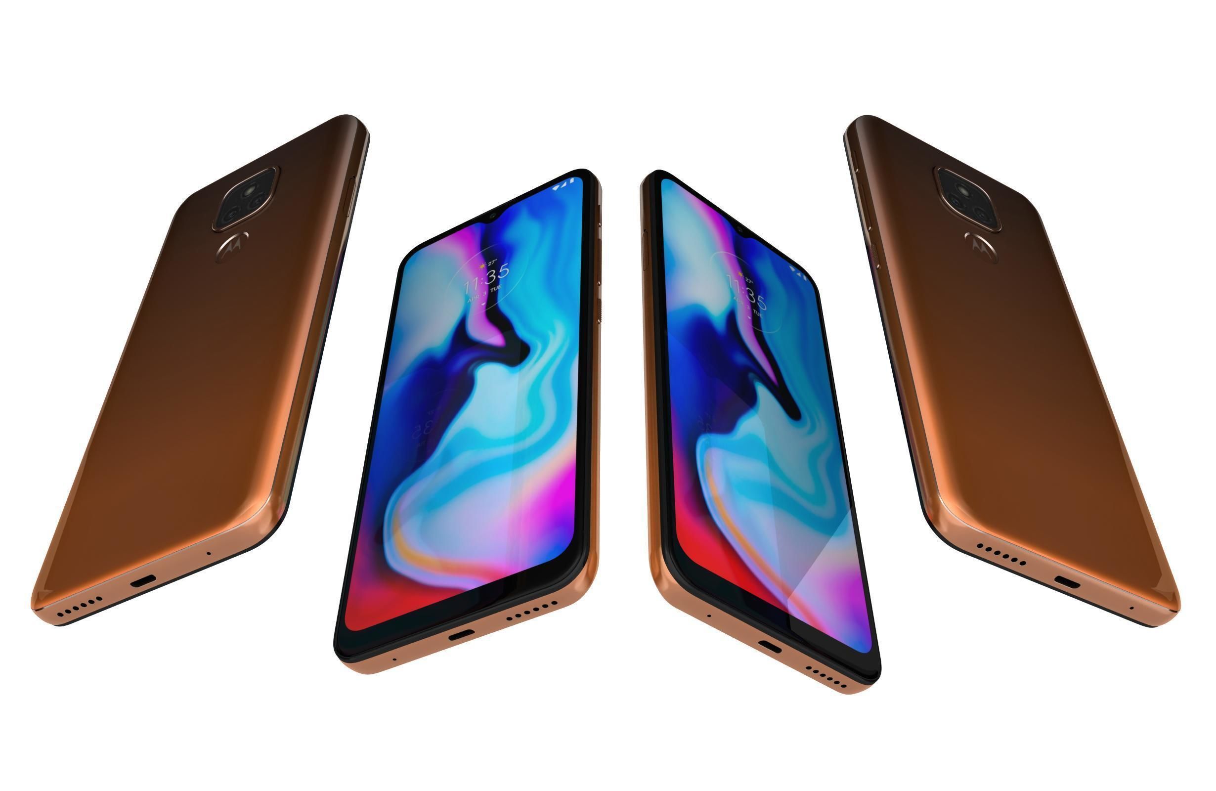 Motorola Moto E7 Plus Amber Bronze 3D model_5