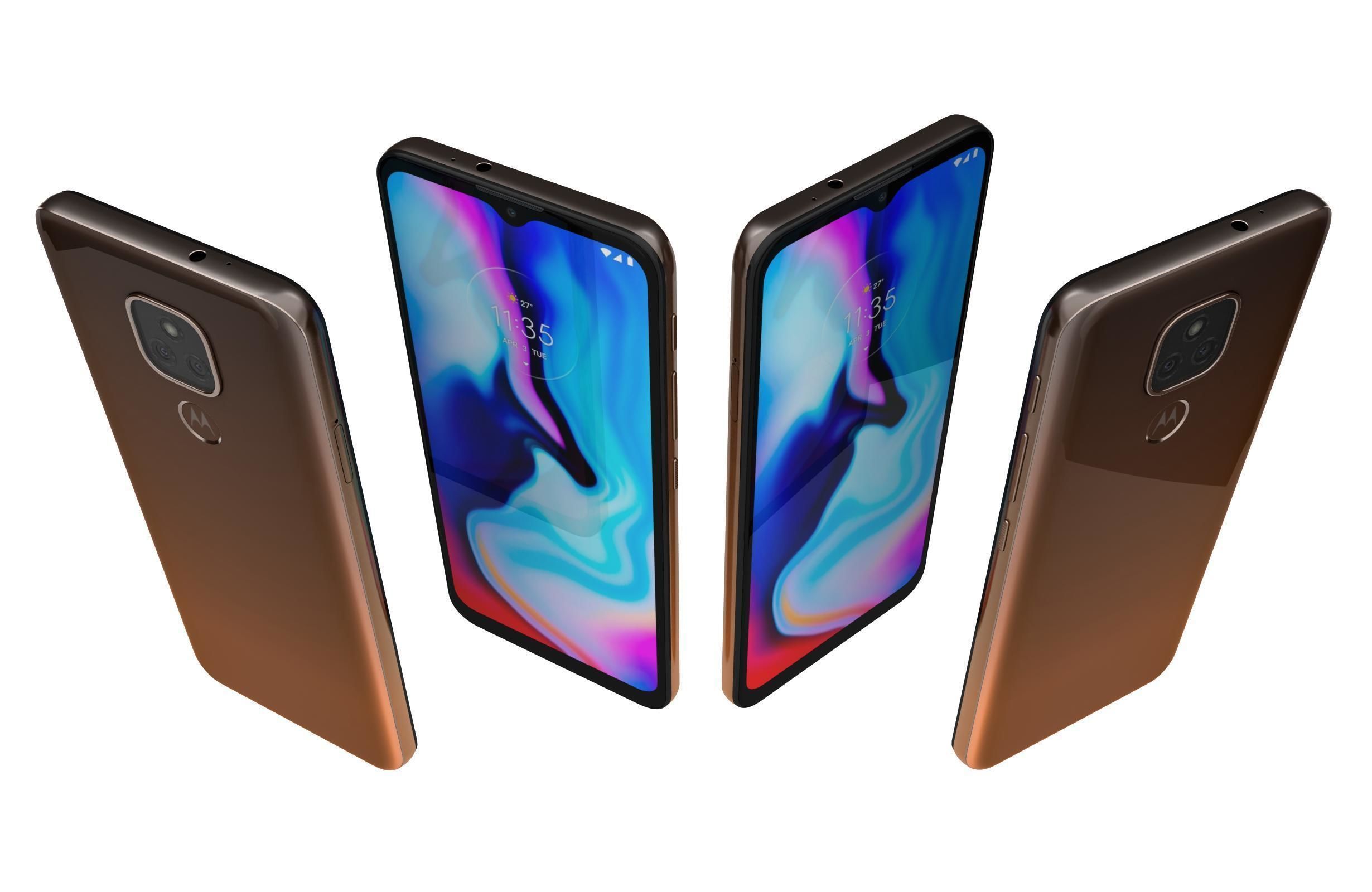 Motorola Moto E7 Plus Amber Bronze 3D model_4