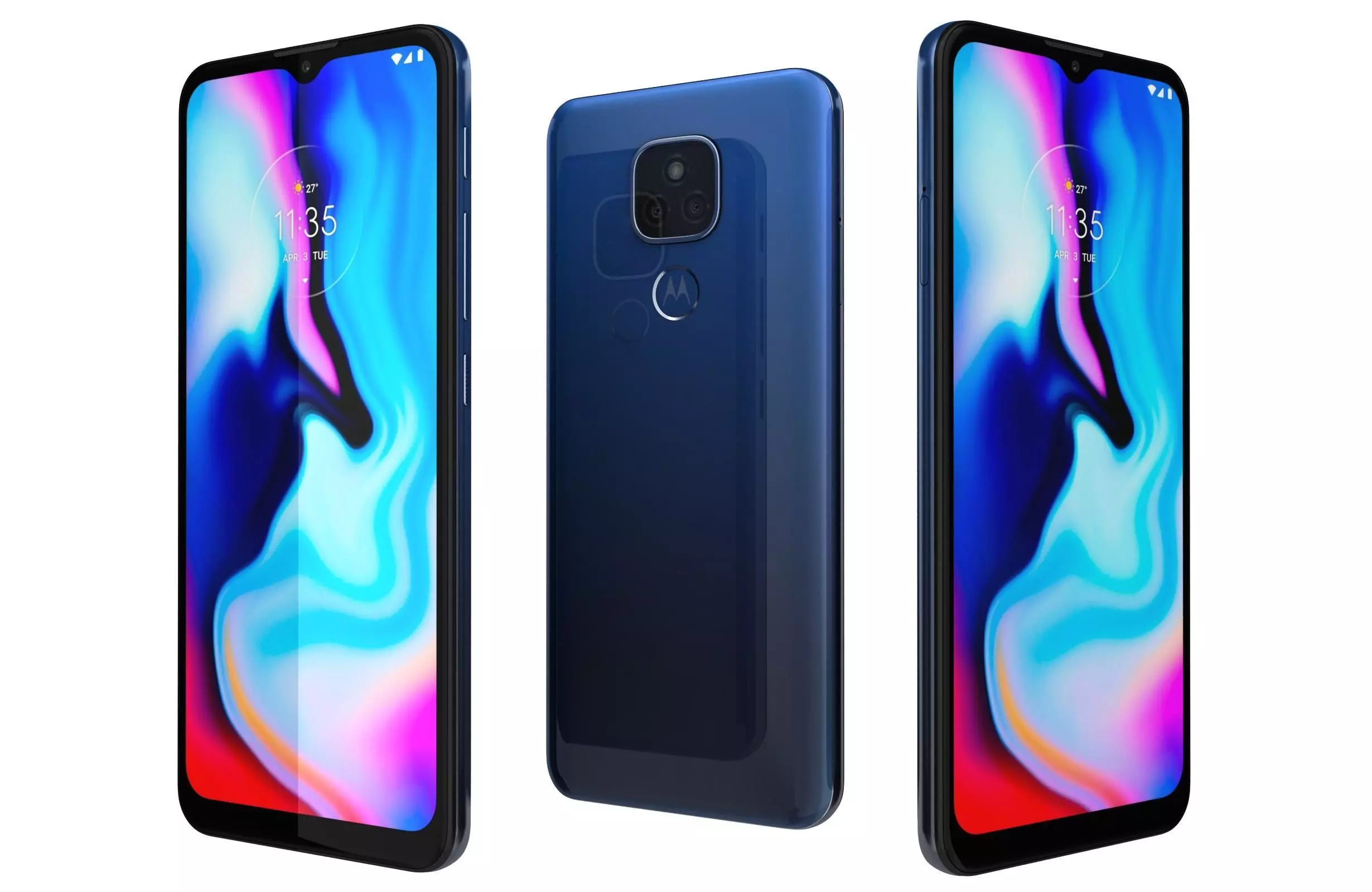 Motorola Moto E7 Plus Navy Blue 3D model_0