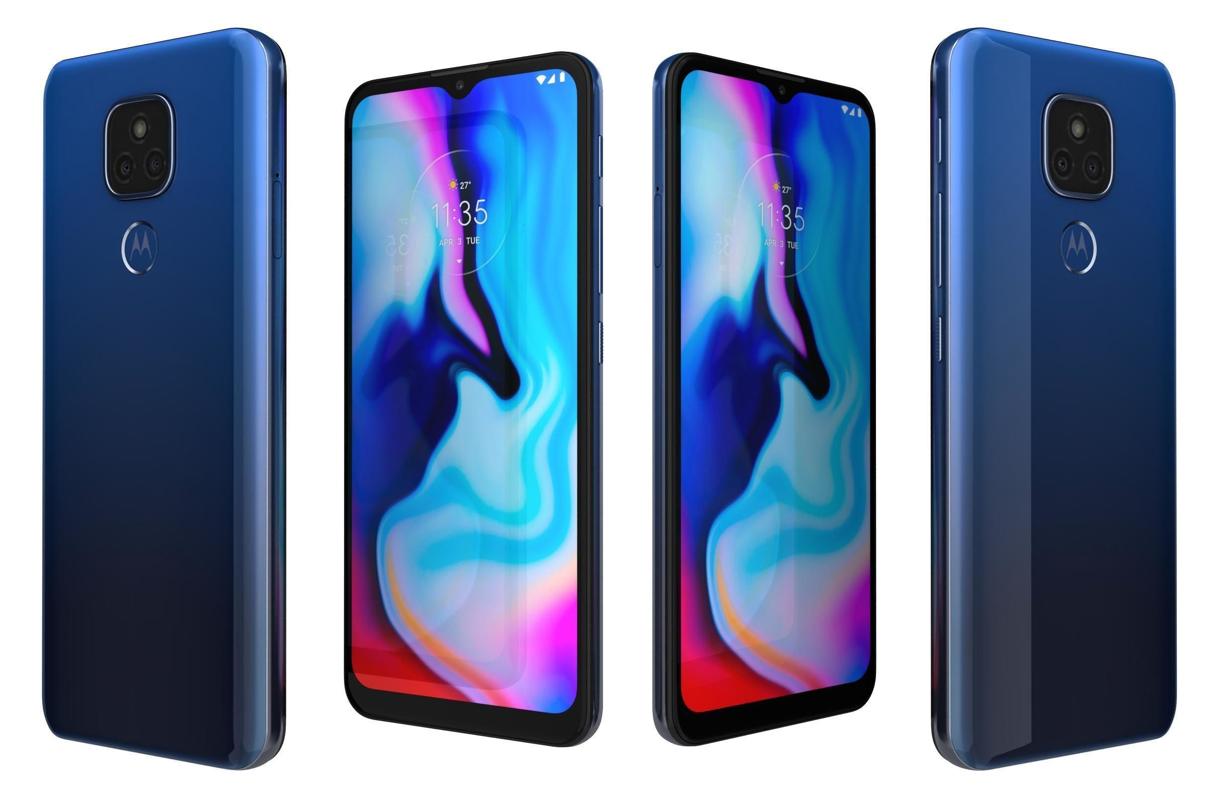 Motorola Moto E7 Plus Navy Blue 3D model_3
