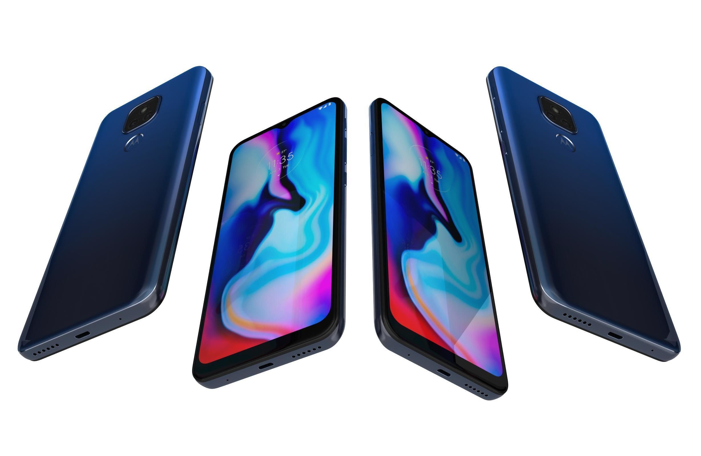 Motorola Moto E7 Plus Navy Blue 3D model_5