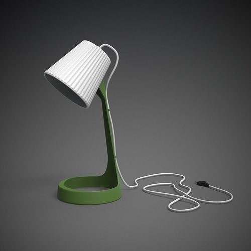 SVALLET work Lamp green white Low-poly 3D model