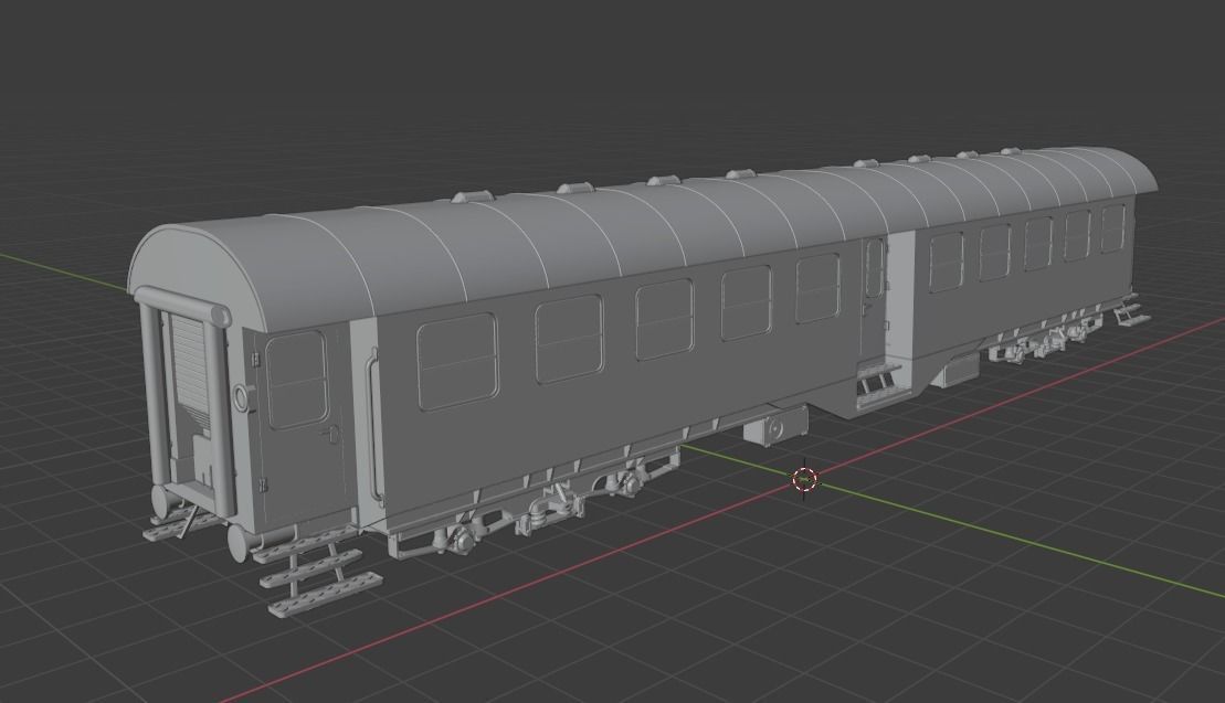 H0 1-87 scale Umbauwagen B4yg 2nd class 3D print model_8