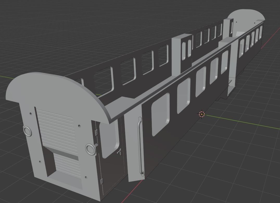 H0 1-87 scale Umbauwagen B4yg 2nd class 3D print model_13