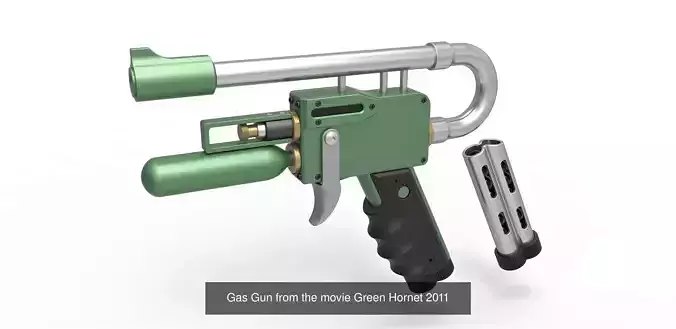 Green Hornet Gas guns and the Emblem 3D Model Collection