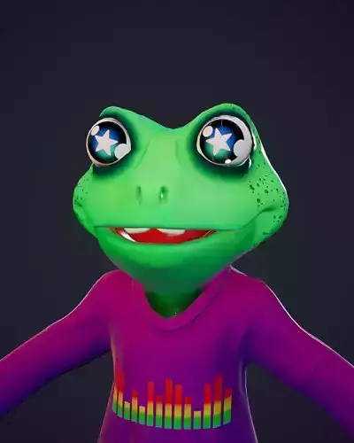 Stylized frog textures not included Free low-poly 3D model