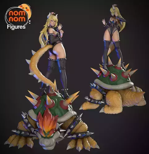 Bowsette Version 1 and 2 3D print model