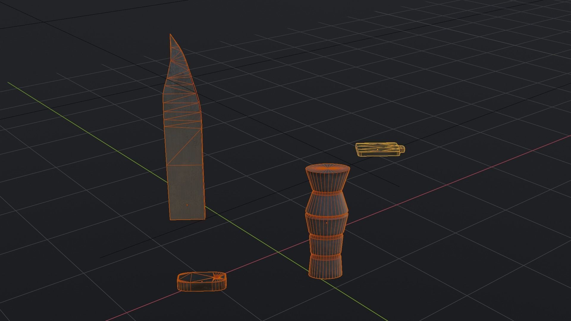 Knife Game Ready Low - Poly 3D Model  Low-poly 3D model_3