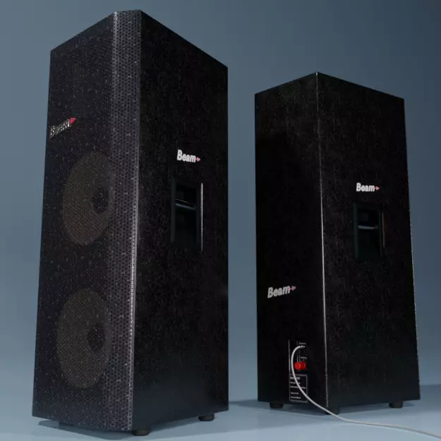 Vintage hi-fi Domestic-Professional Loudspeaker Beam P-2100 3D model_0
