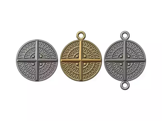Viking compass pendant and bracelet charm