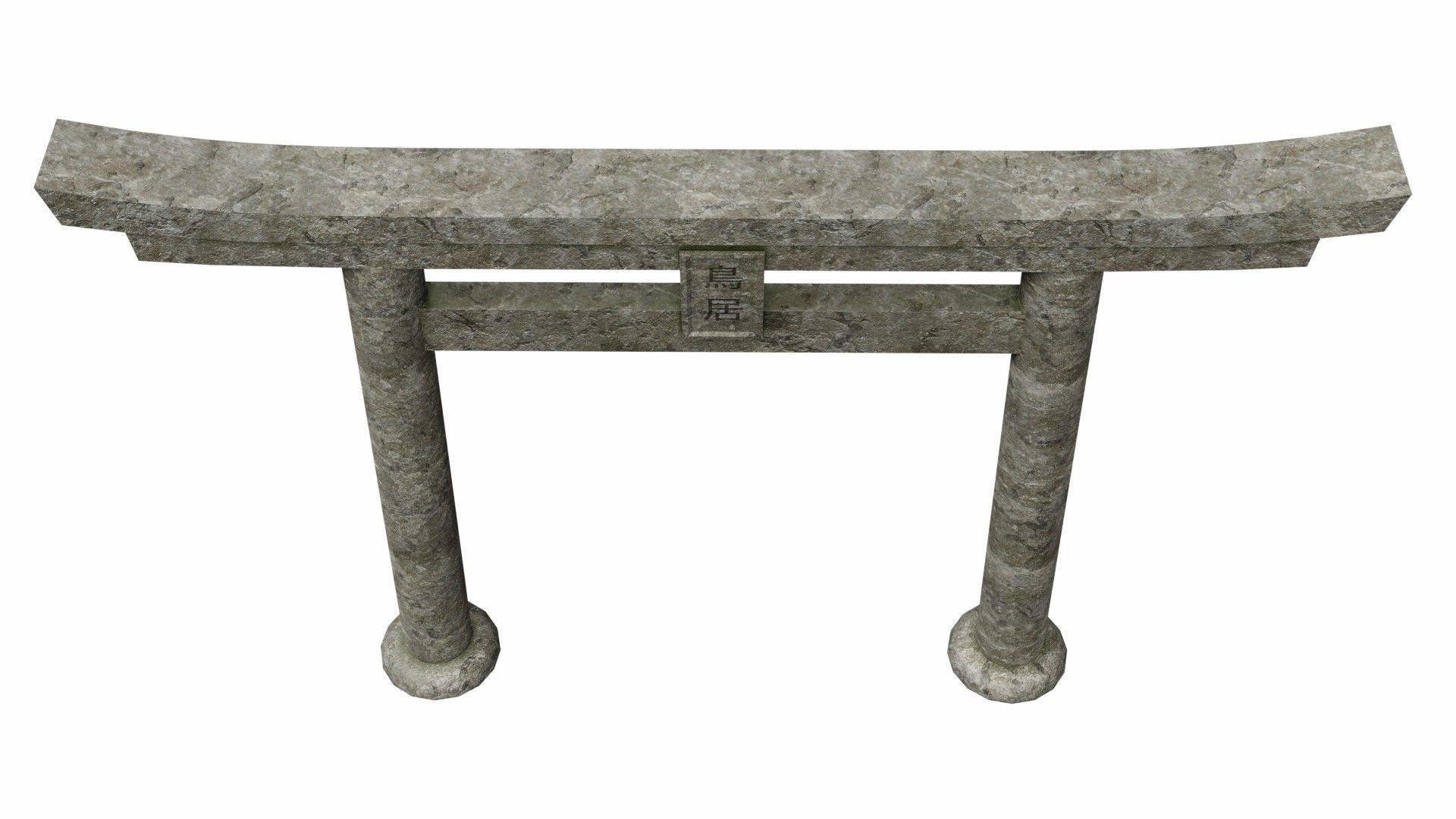 Torii gate nakayama type Low-poly 3D model_4