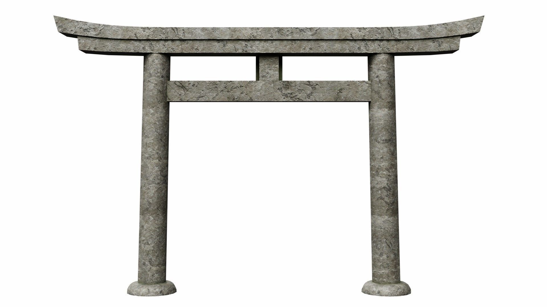 Torii gate nakayama type Low-poly 3D model_2