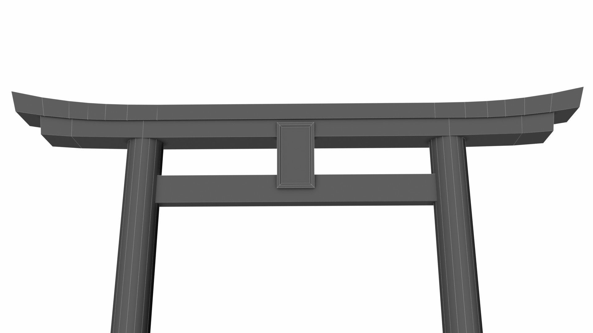 Torii gate nakayama type Low-poly 3D model_11