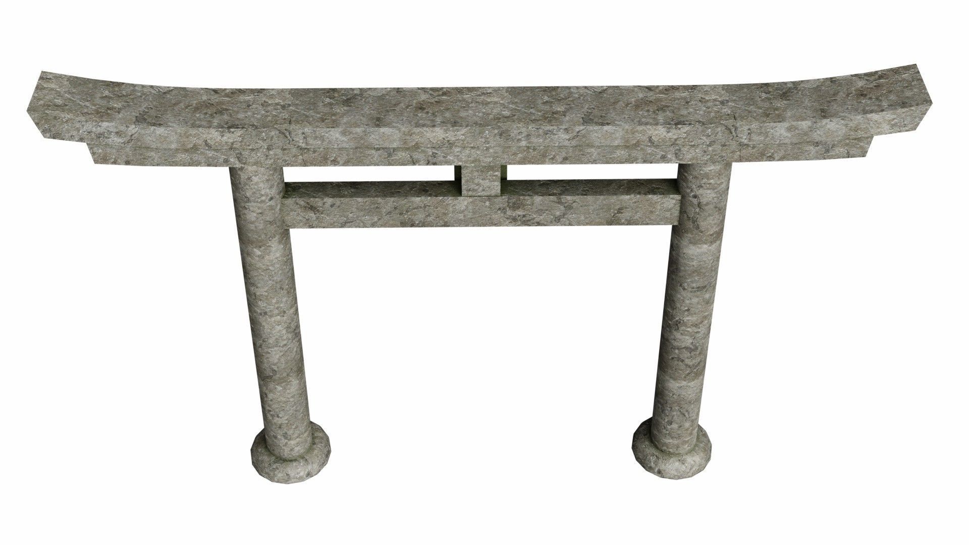 Torii gate nakayama type Low-poly 3D model_5