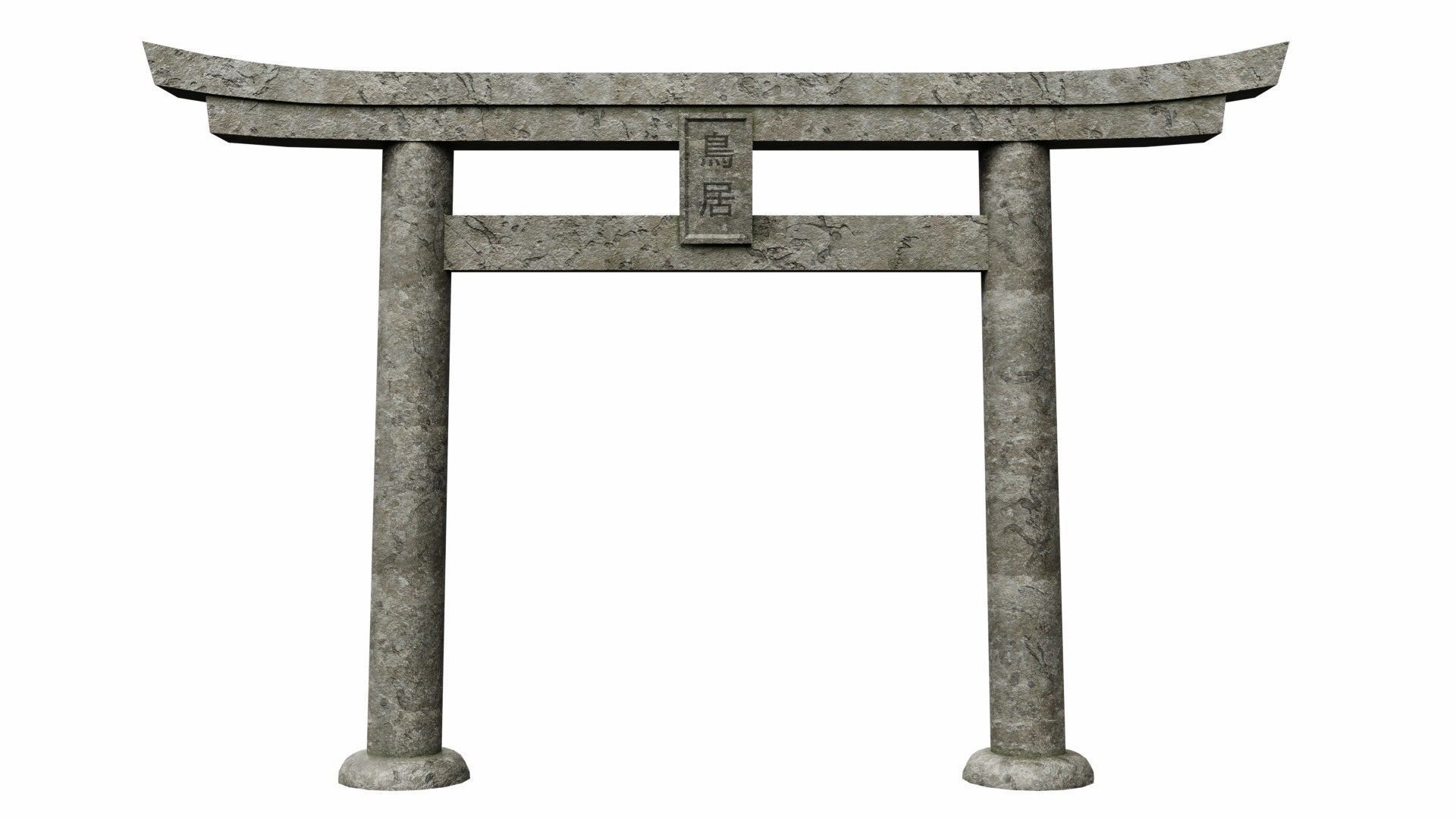 Torii gate nakayama type Low-poly 3D model_1